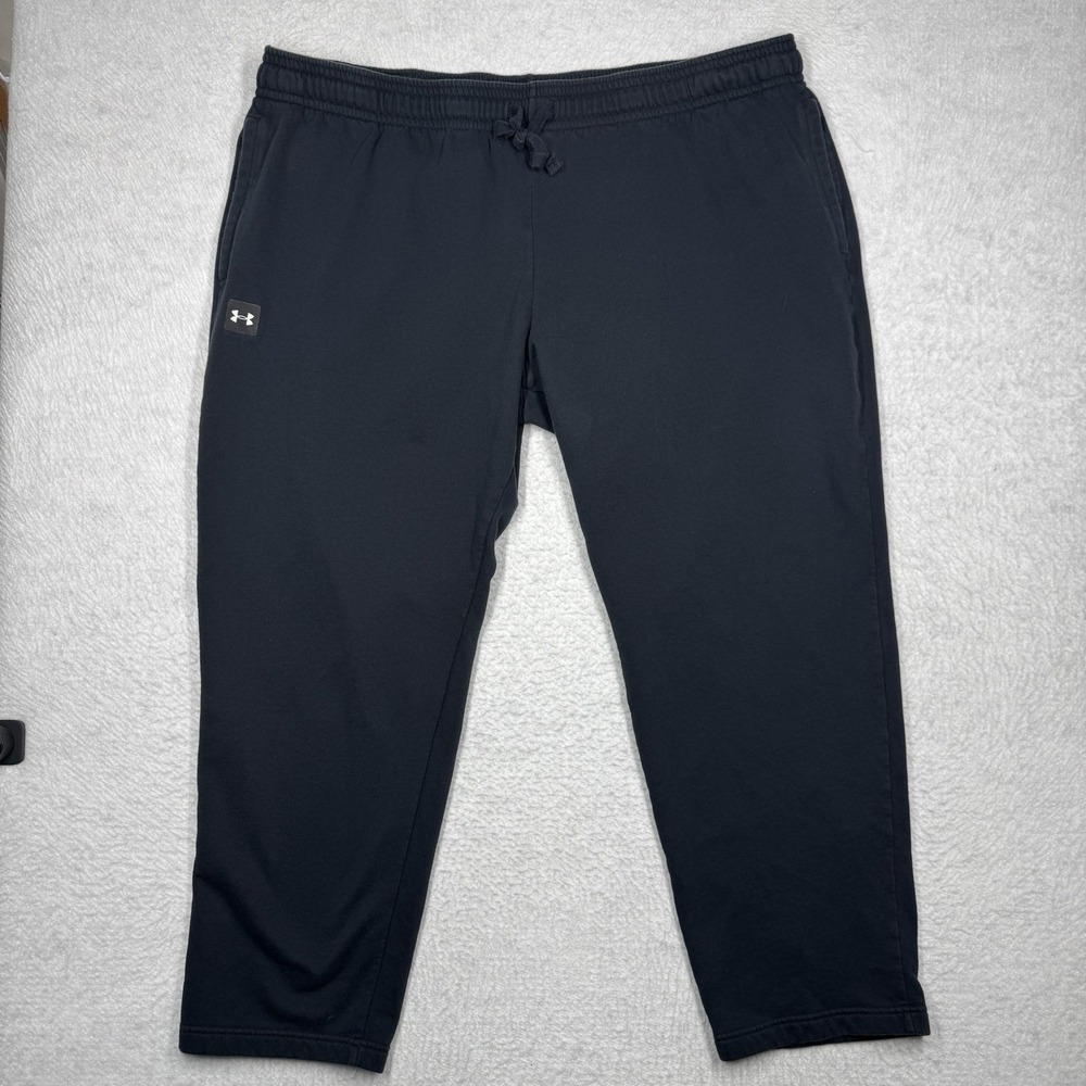 Under Armour Coldgear Fleece‎ Sweatpants Black Loose Fit Men's Size 4XL